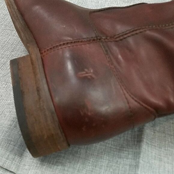 Frye Melissa Button 2 Tall Cognac brown Leather riding boots - women's 5.5B - Picture 12 of 12